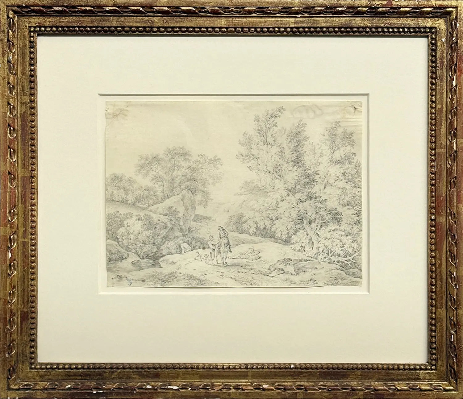 15910, Ferdinand Kobell, Landscape with Travelers Resting, 1775