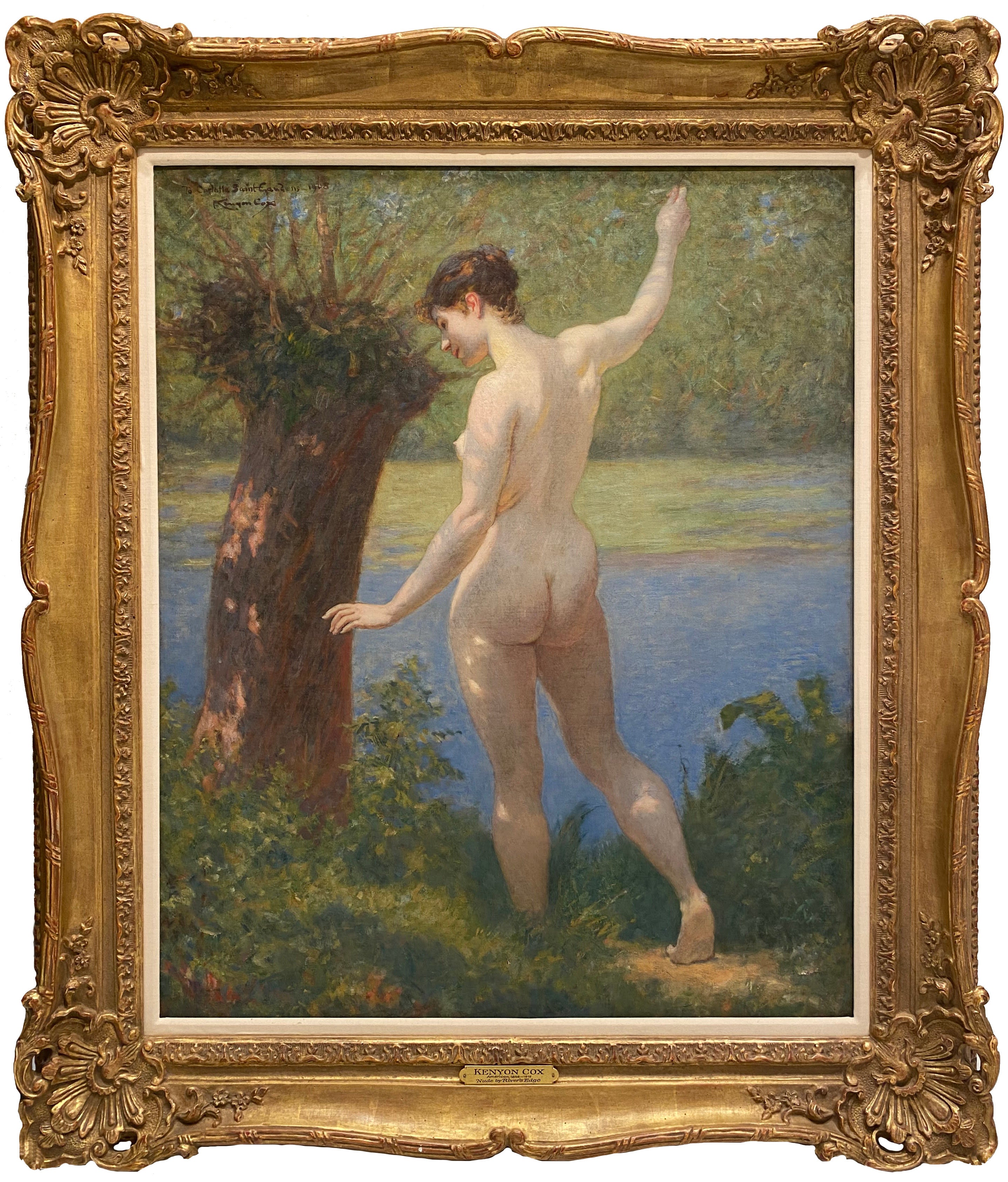 14687, Kenyon Cox, Nude by River’s Edge, 1908