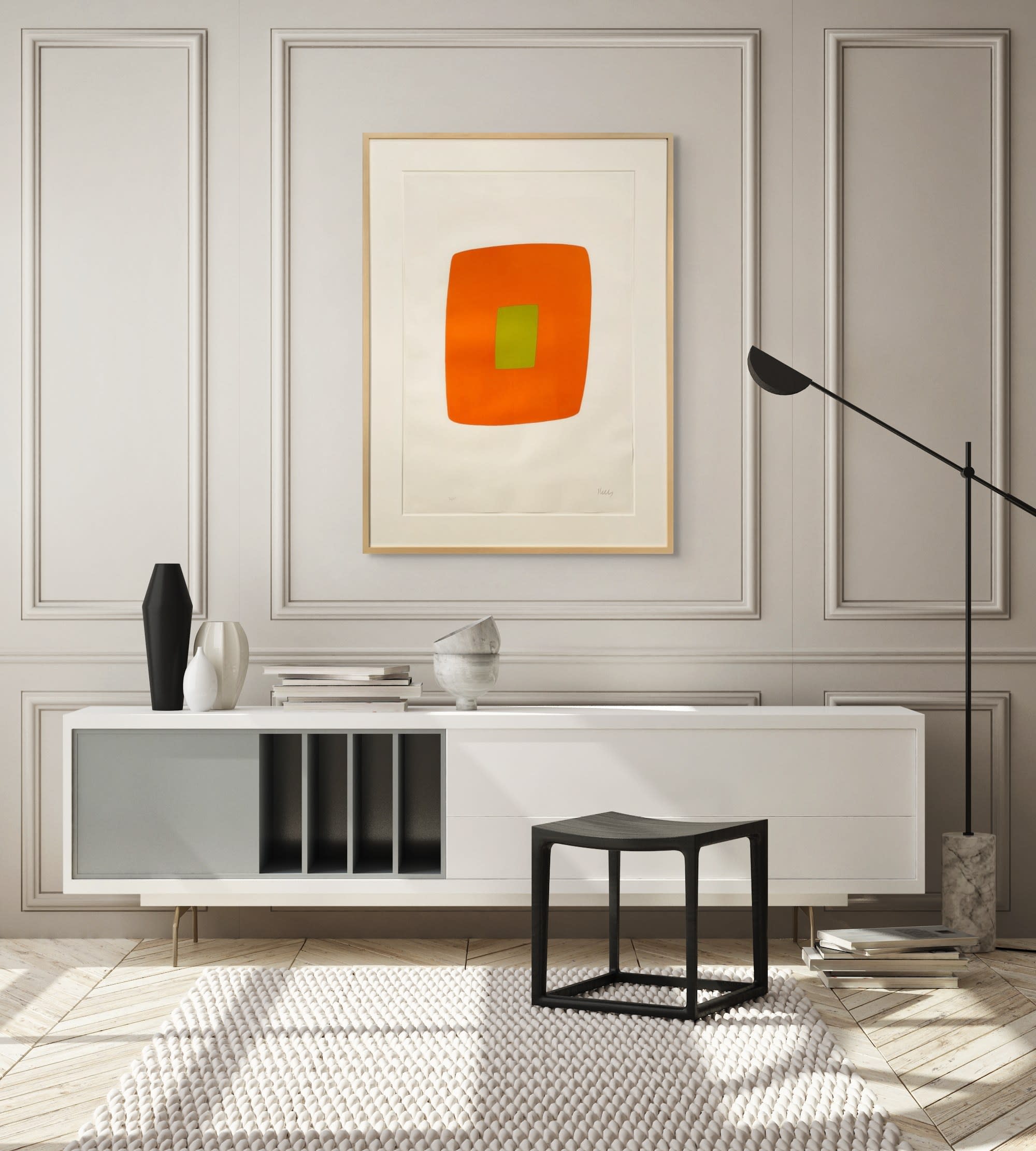 18626, Elsworth Kelly, Orange with Green, 1964-65