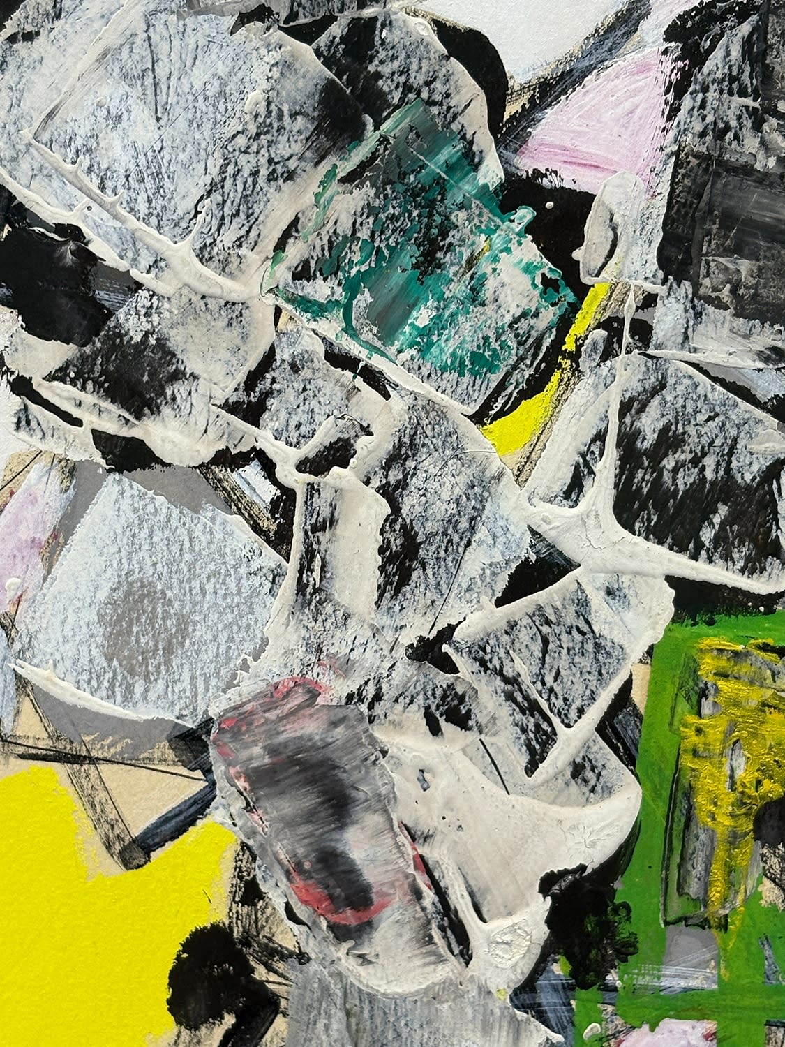 14762, Natalia Dumitresco, Yellow and Green Composition, circa 1950's