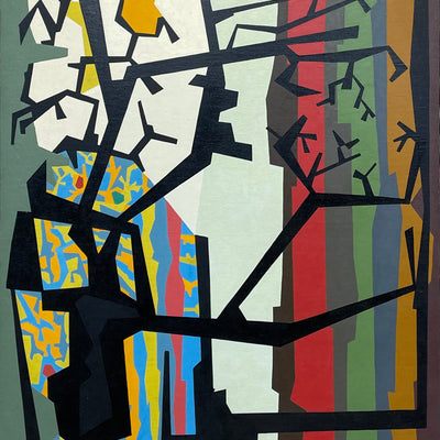 14938, John Sennhauser, Black Forms in Color Space # 13, 1947