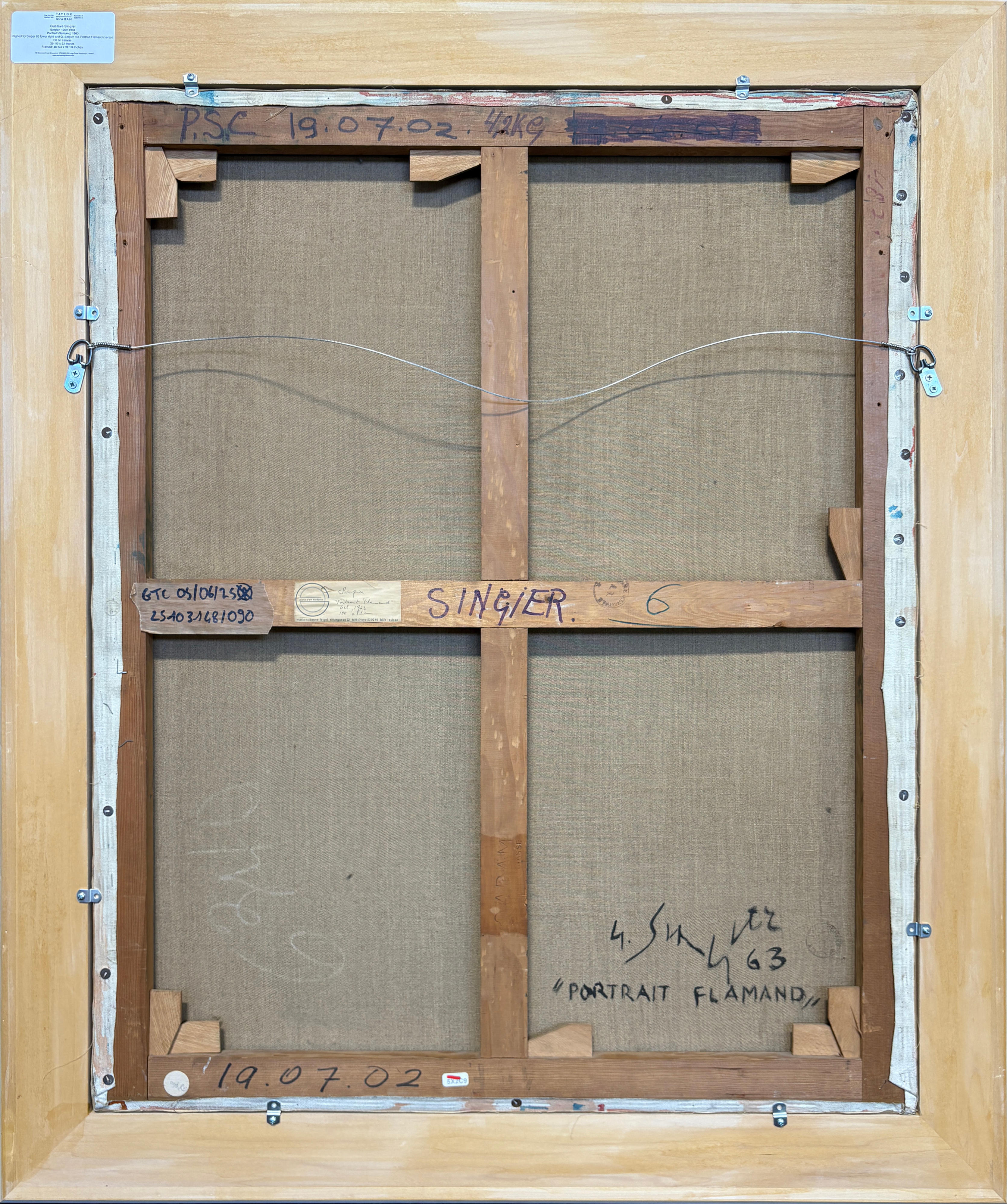 18620, Gustave Singier, Portrait Flamand, 1963