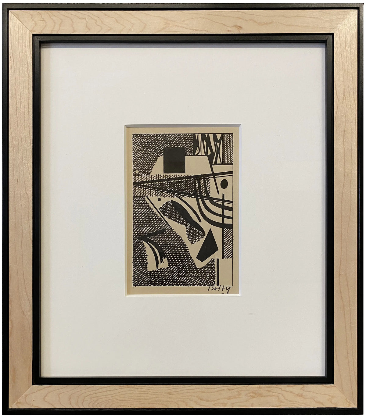 17029, Carl Holty, Ink Study V A Sketchbook #4, c. 1935