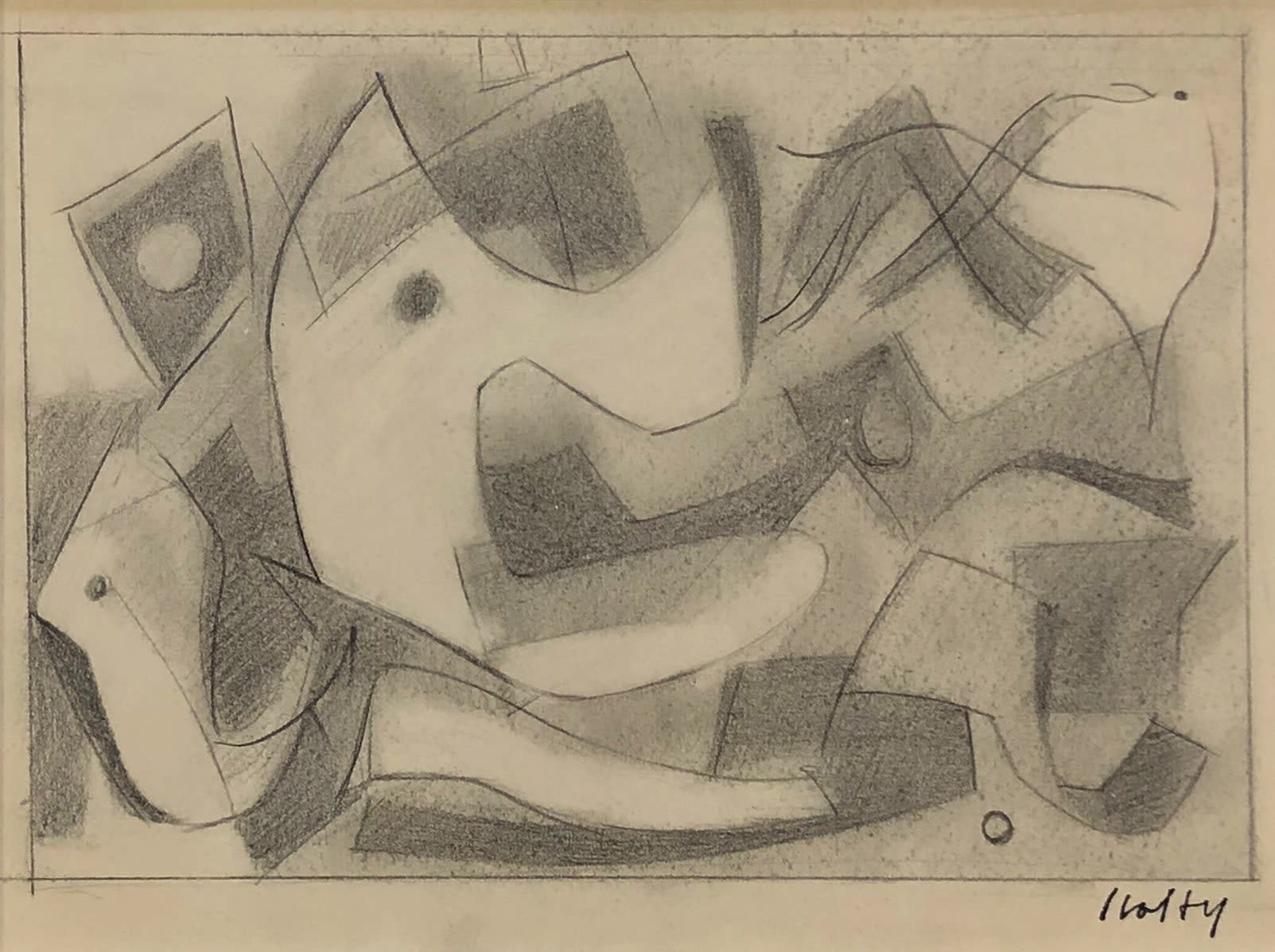 16911, Carl Holty, Forms and Figures #1 Sketchbook #3, c. 1935