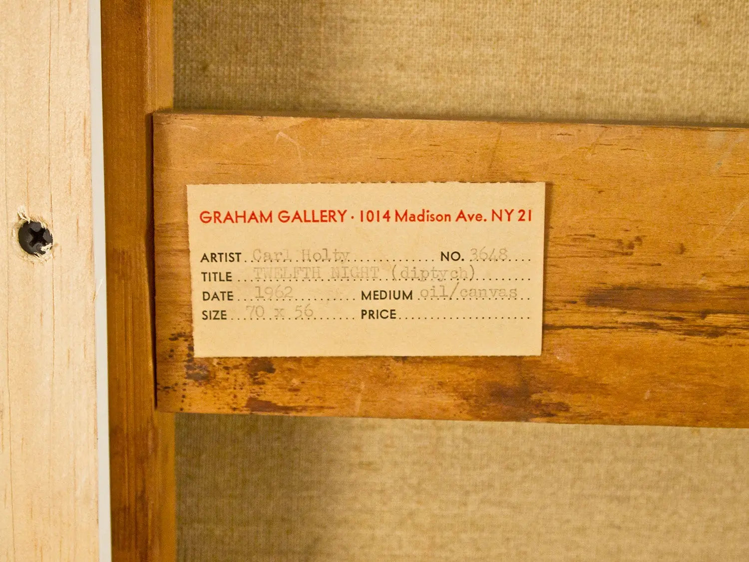 14131, Carl Holty, Twelfth Night (Red), 1962