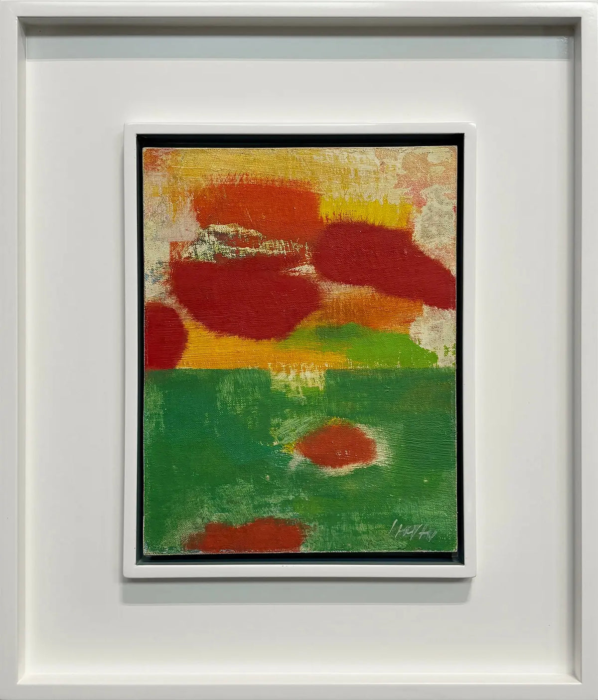 16835, Carl Holty, Color Theory: Skyfire #1028 Green, Orange, Yellow, Red, c. 1950