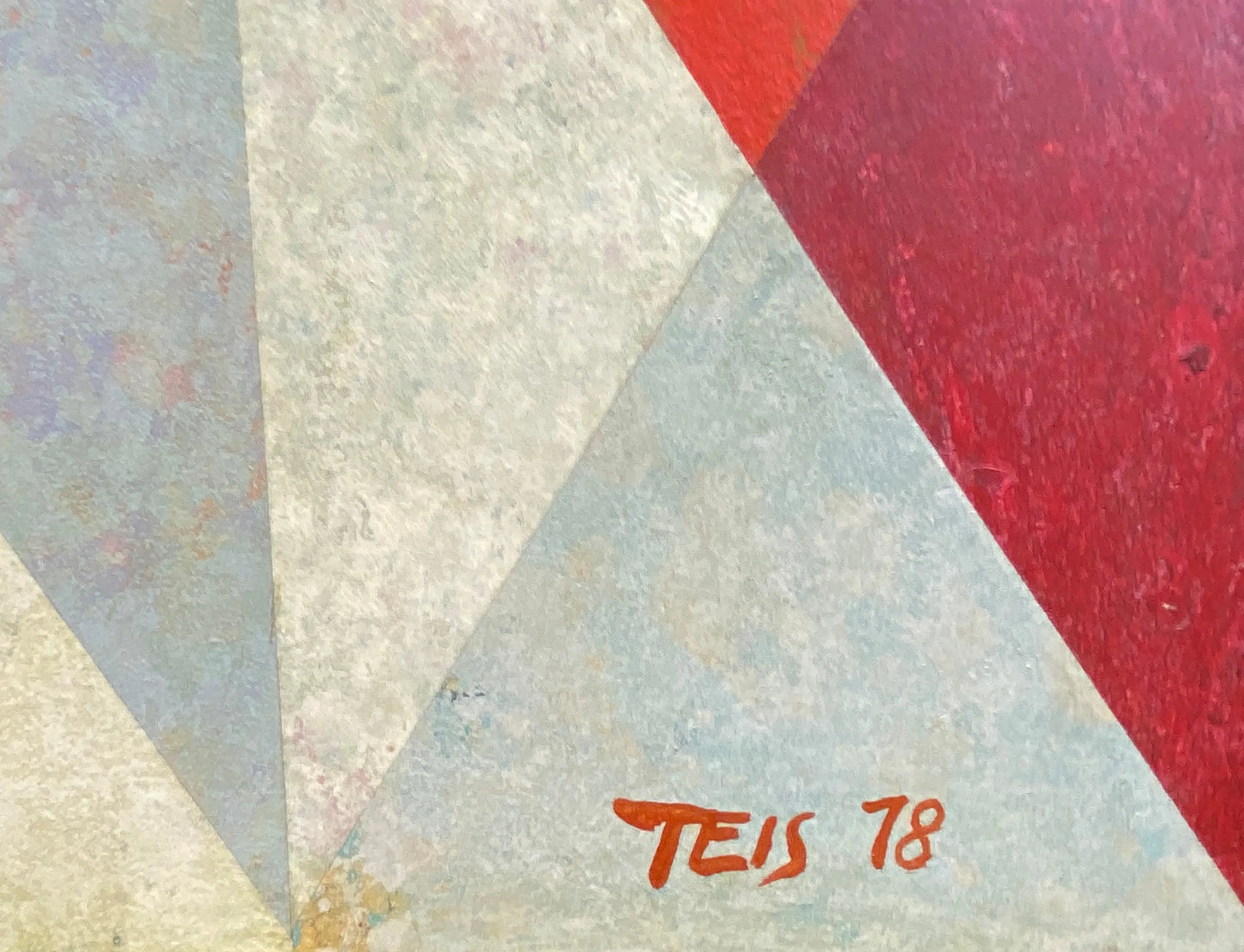 18655, White X on Red, 1978