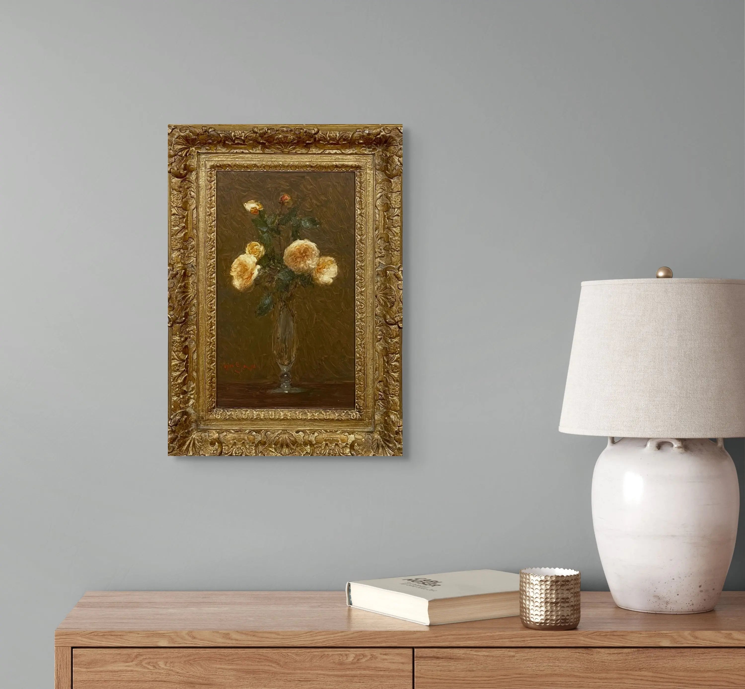 14936, Paul Raymond Seaton, Roses in Glass Vase, 1998