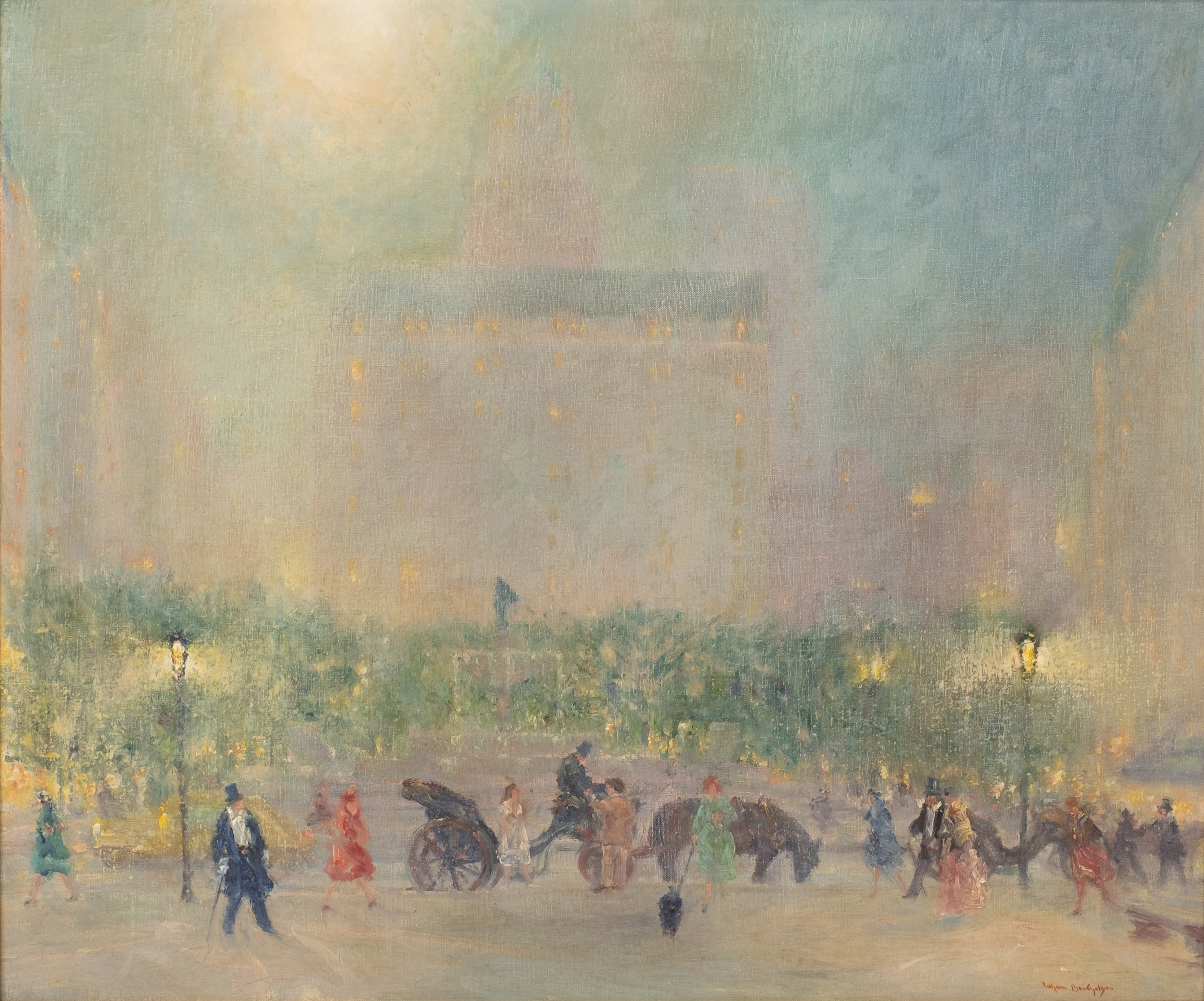 16651, Johann Berthelsen, Summer Evening, The Plaza, New York City, 1948