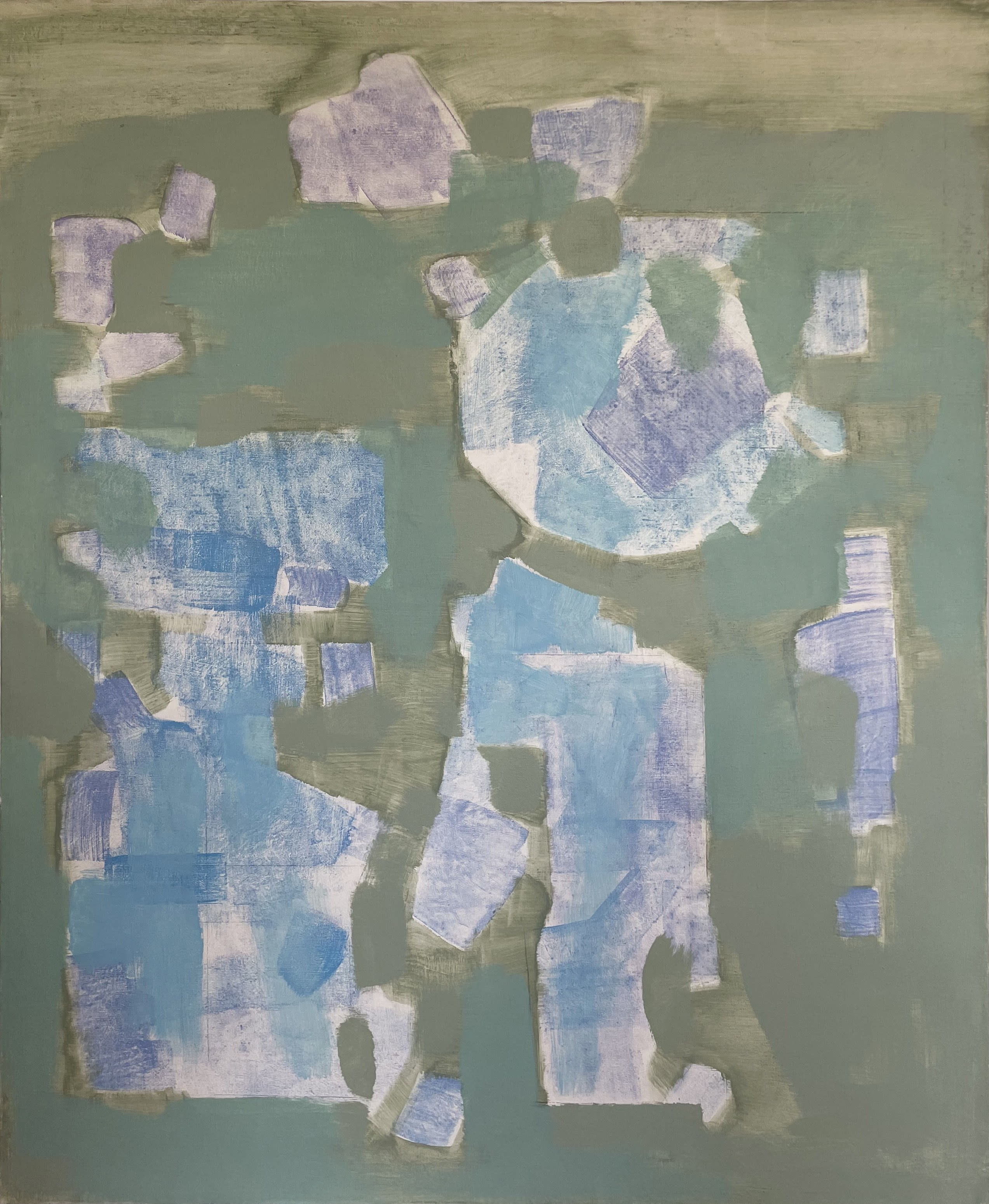 17120, Carl Holty, Blue and Green, 1959