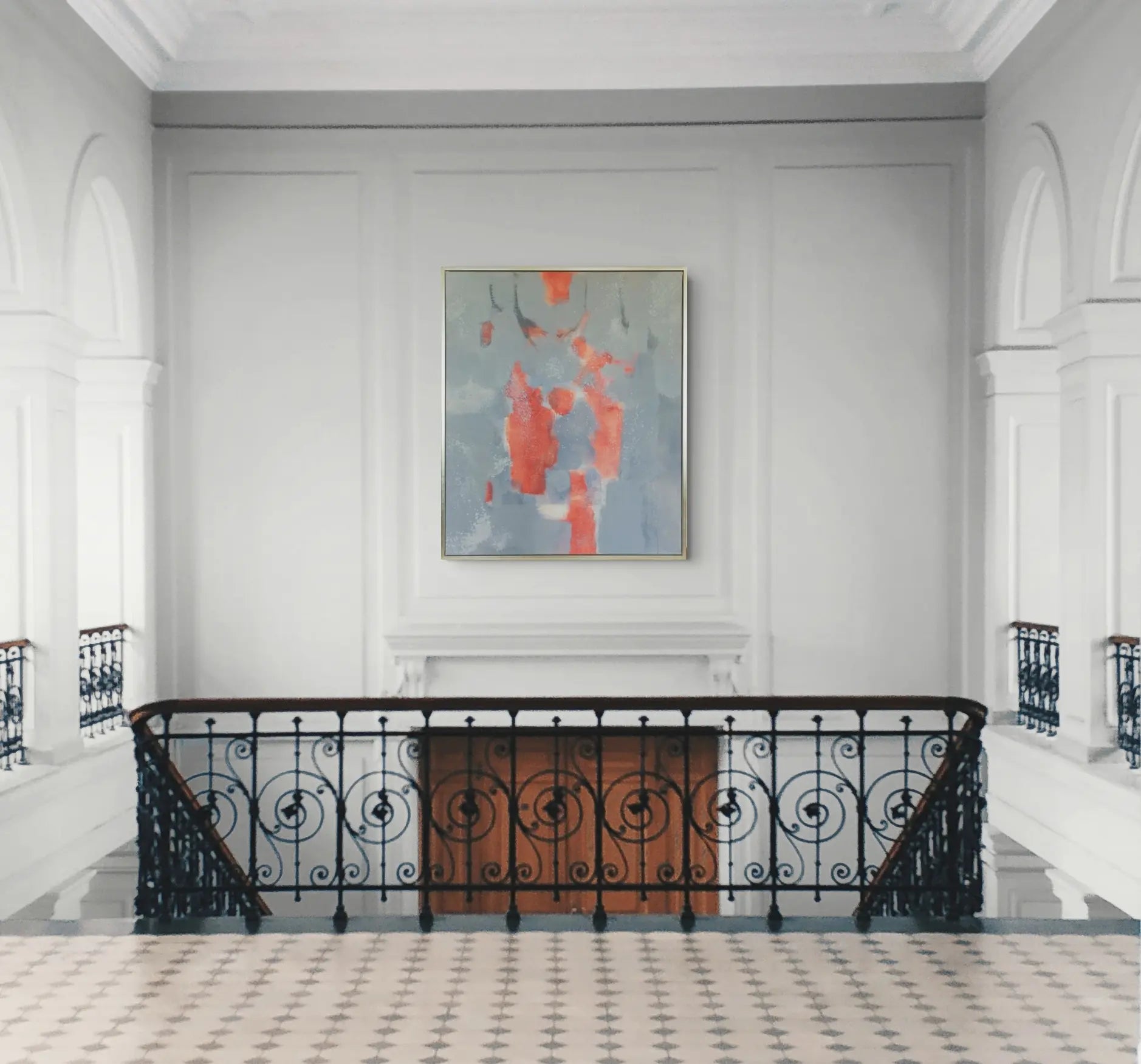 15431, Carl Holty, Red, Gray #5, 1969
