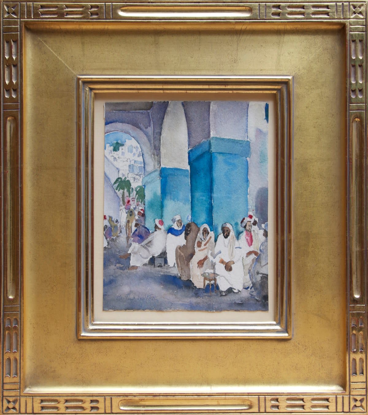 14977, Martha Walter, Gathering Place, North Africa, Circa 1930
