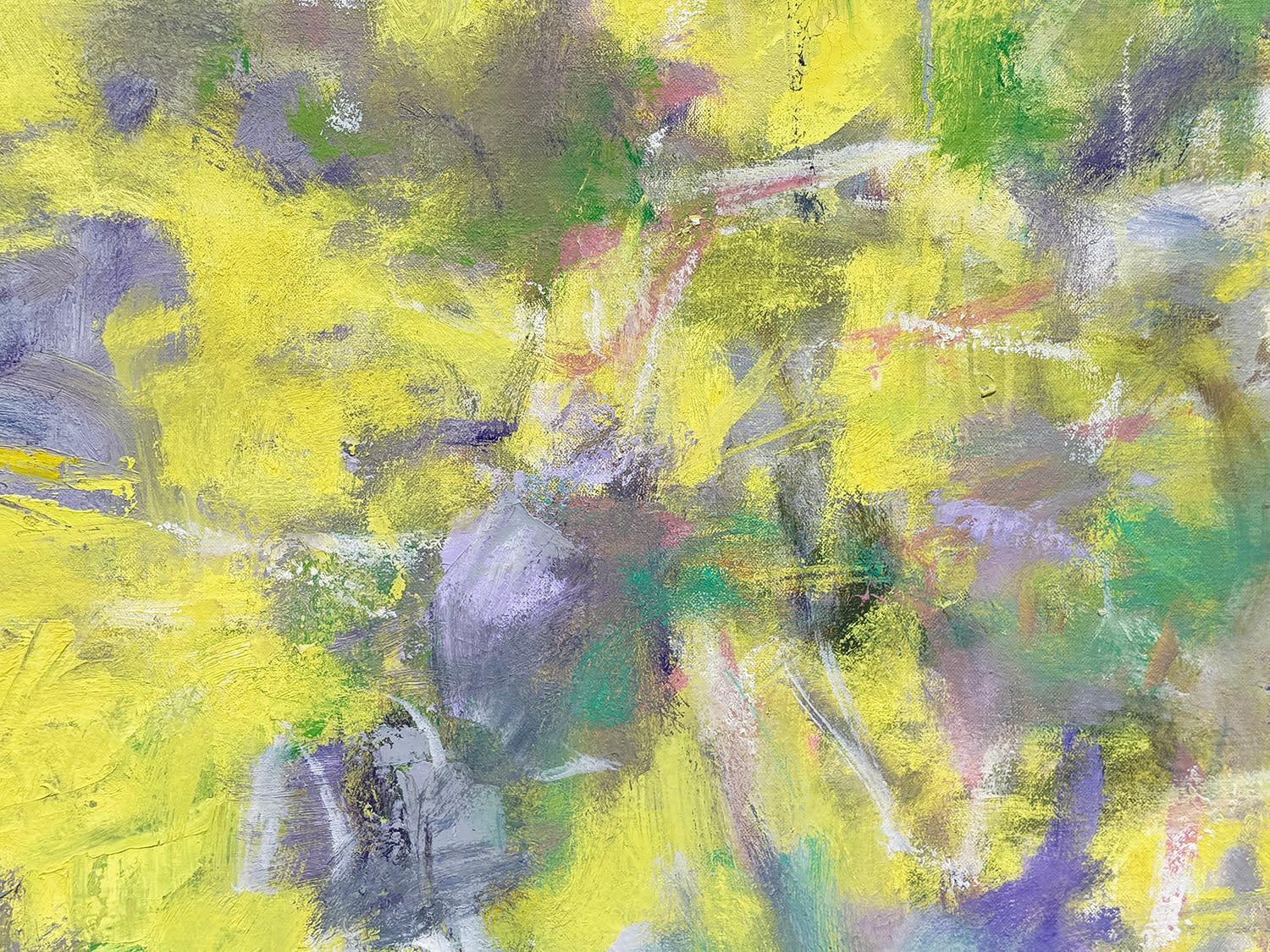 18723, Wolf Kahn, Foliage in a Lemon-Yellow Surround, 2004