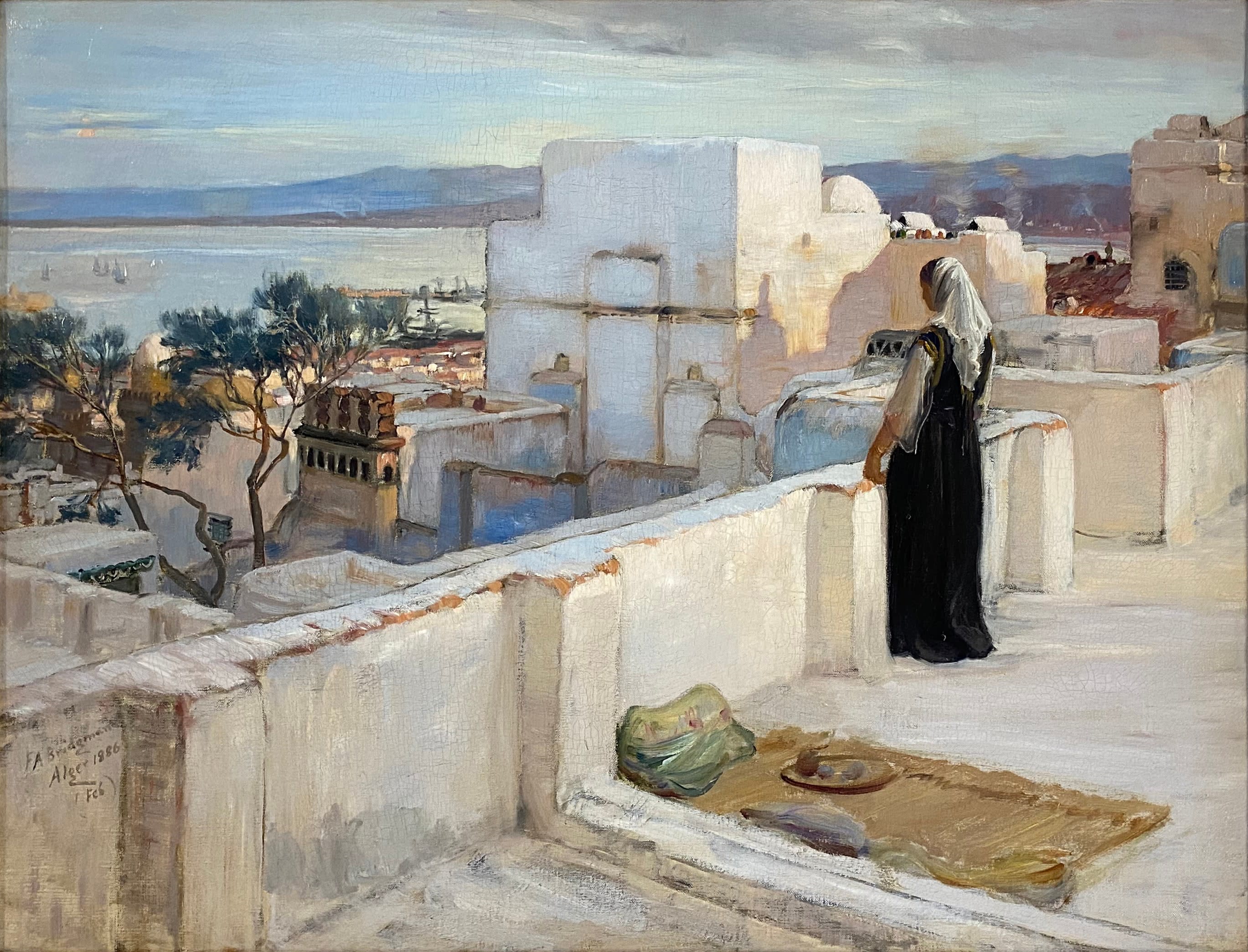 16996, Frederick Arthur Bridgman, On The Terrace, 1886