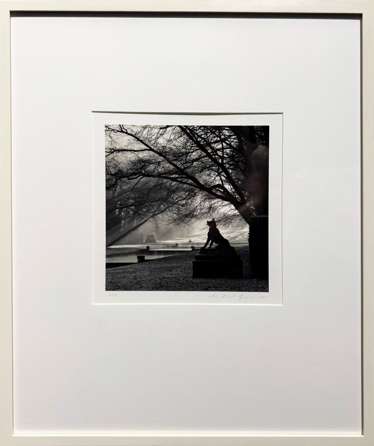 18909, Michael Kenna, Guardian Wolf, Courances, France, 1997, printed 1999
