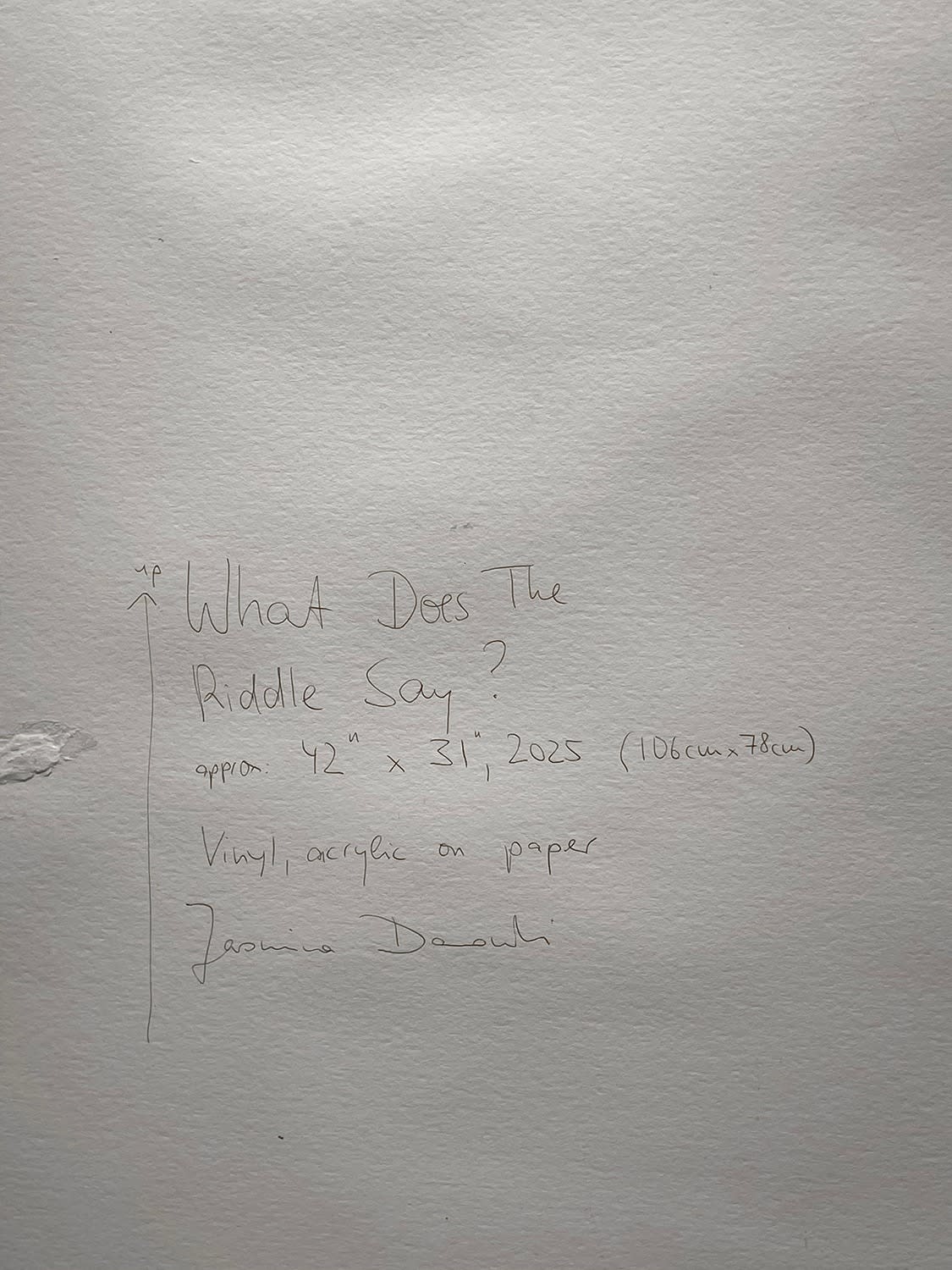 18704, Jasmina Danowski, What Does The Riddle Say?, 2025