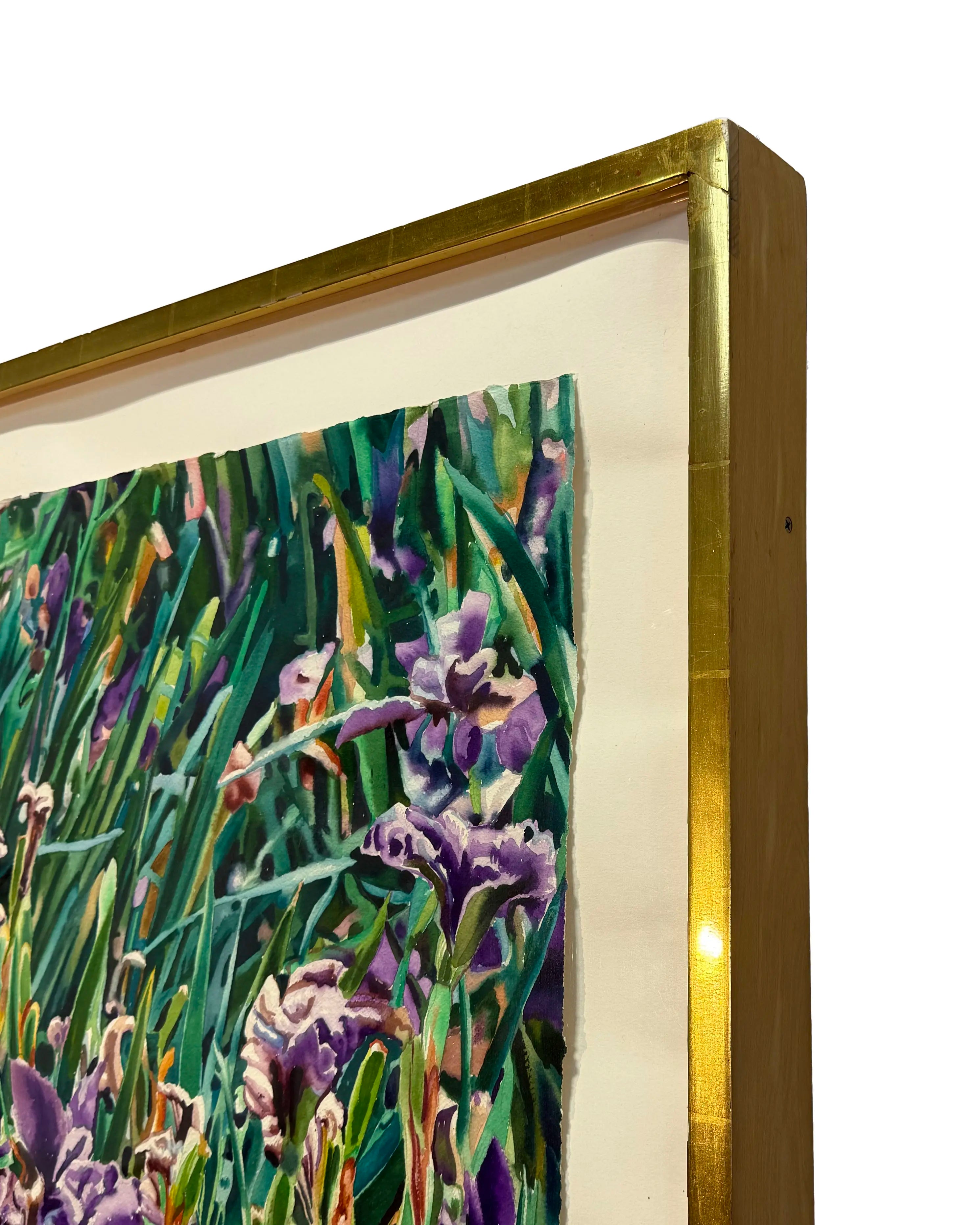 18839, Carolyn Brady, Irises/Chateau Vullierens-Sur-Morges, 1992