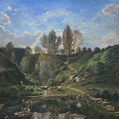 14815, Louis Hérisson, Barbizon Landscape, c. 1850's