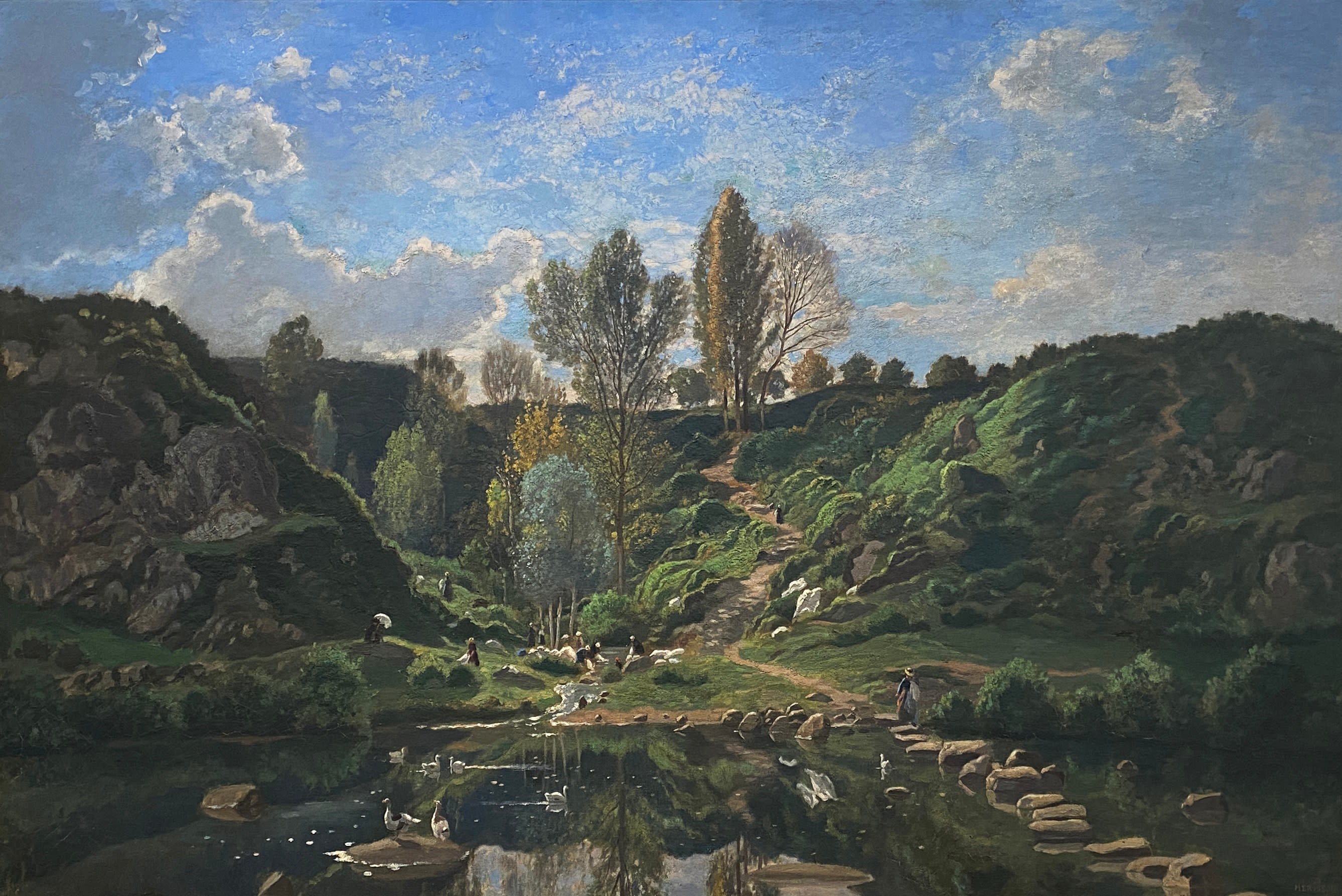 14815, Louis Herisson, Barbizon Landscape, circa 1850's