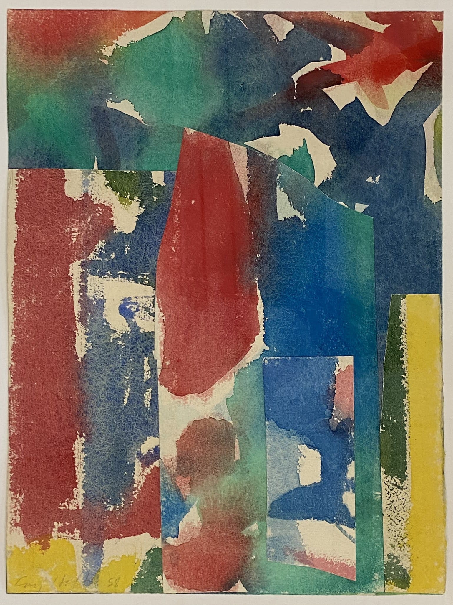 16795, Carl Holty, Collage #388, 1958