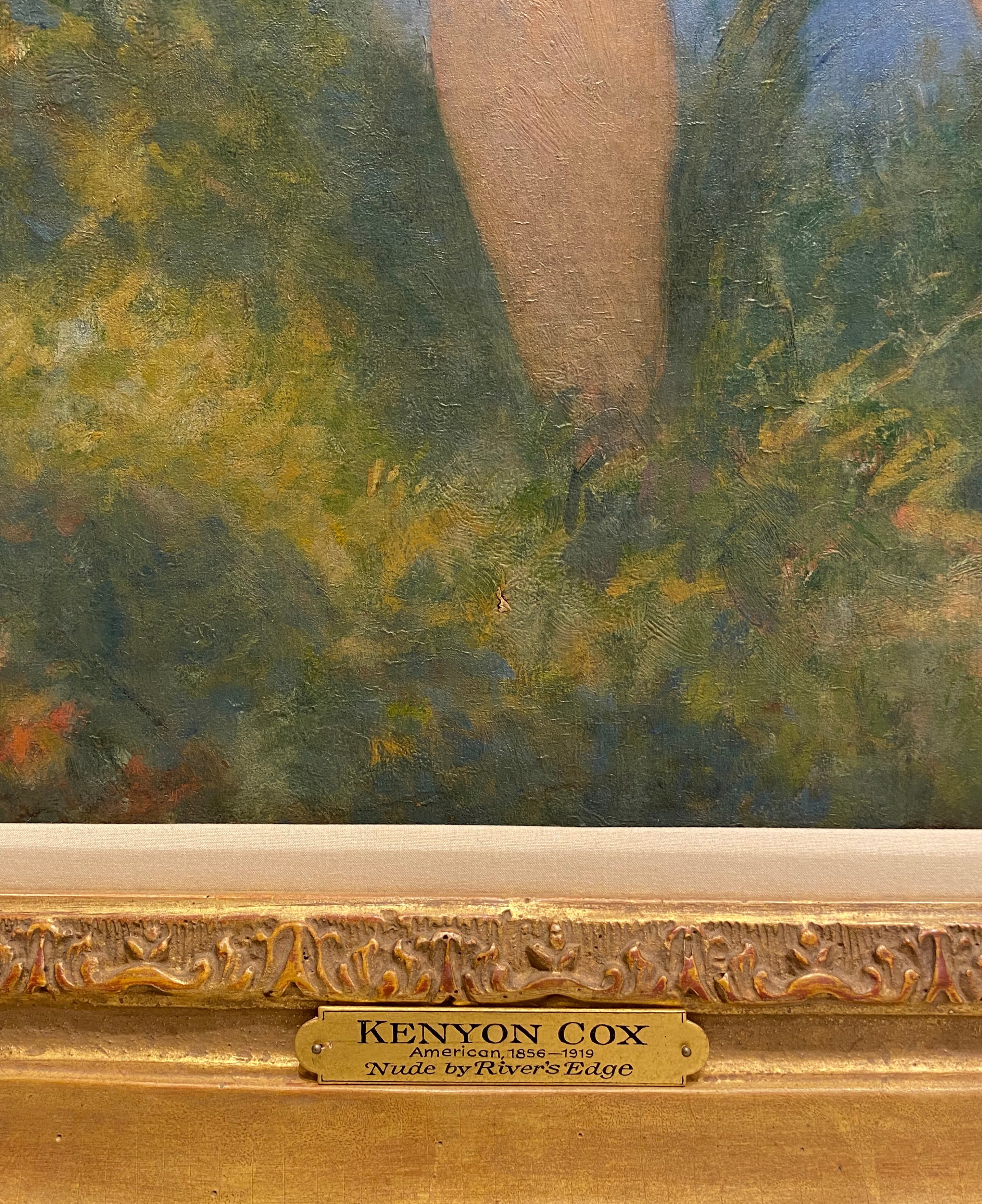 14687, Kenyon Cox, Nude by River’s Edge, 1908