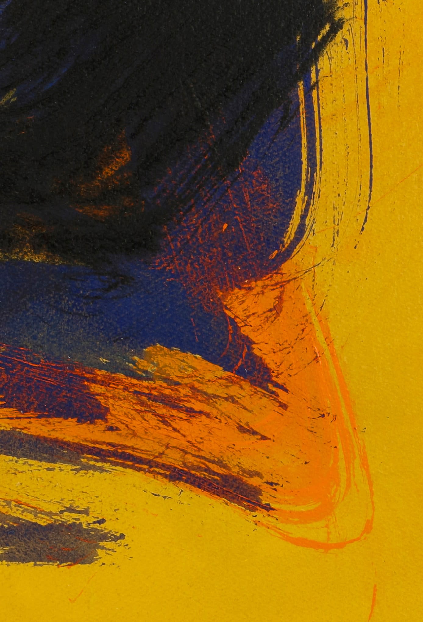 17342, Cleve Gray, Study: Ochre, Black, 1976
