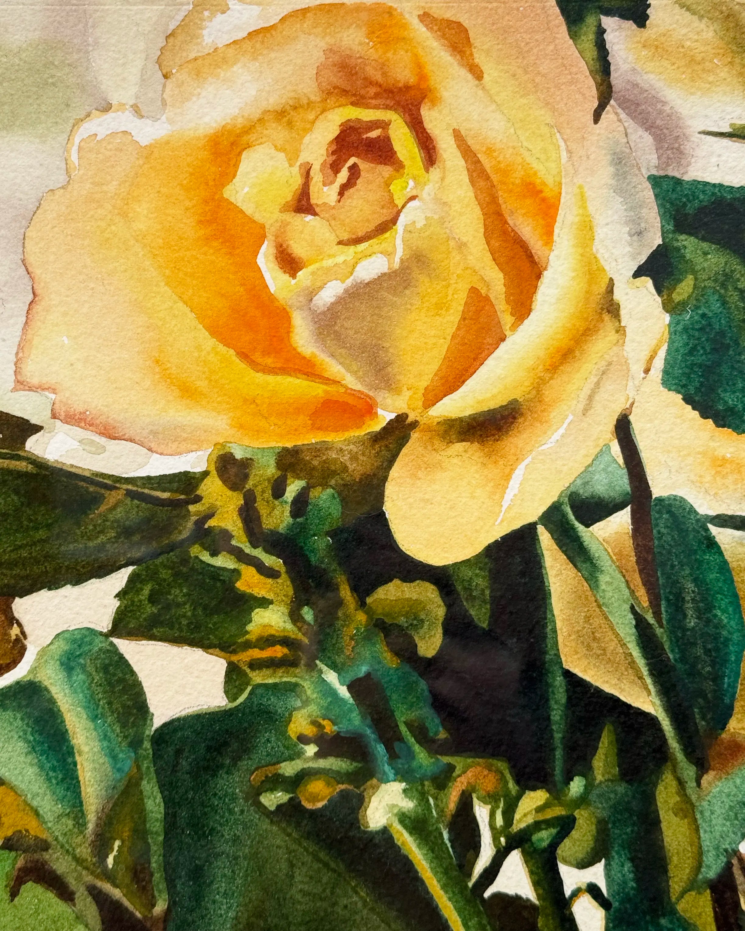 18842, Carolyn Brady, Blue Fountain/Cream Roses, 1989