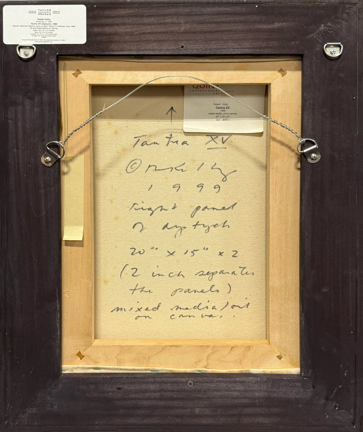 18869, Robert Kelly, Tantra XV (diptych), 1999