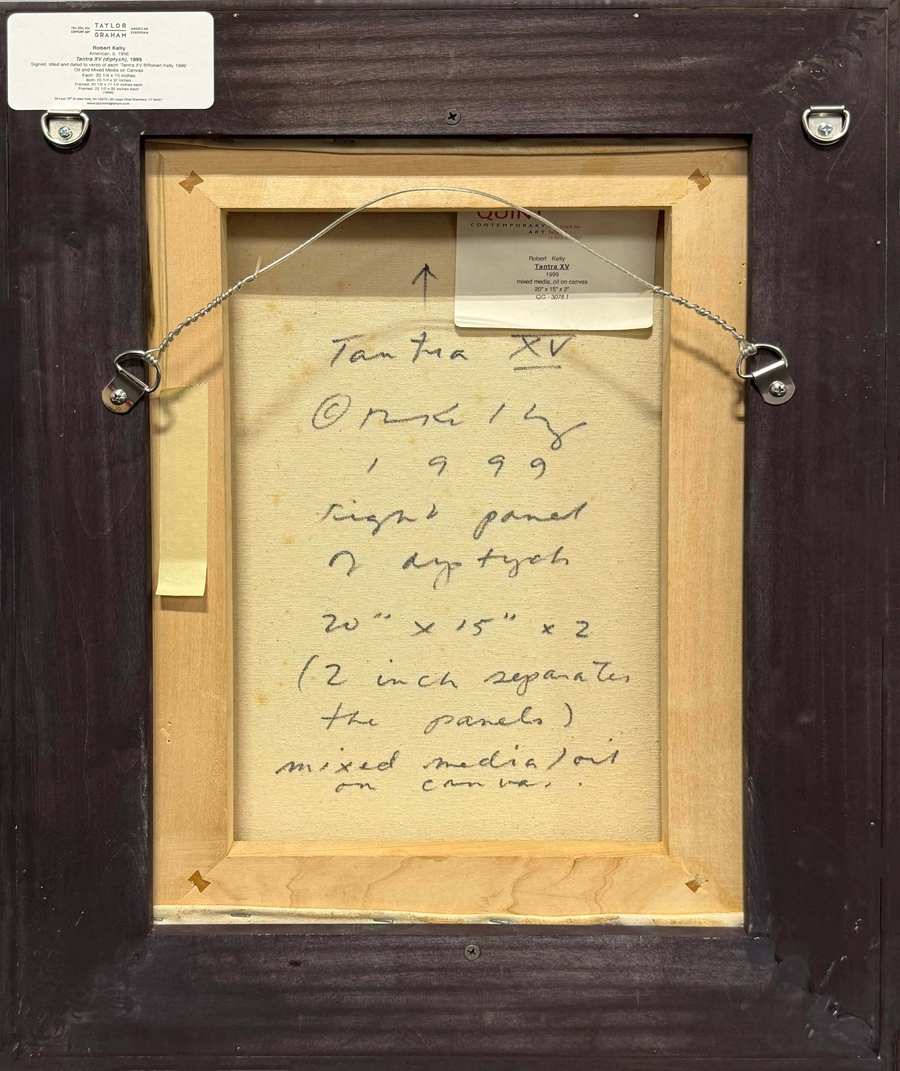 18869, Robert Kelly, Tantra XV (diptych), 1999