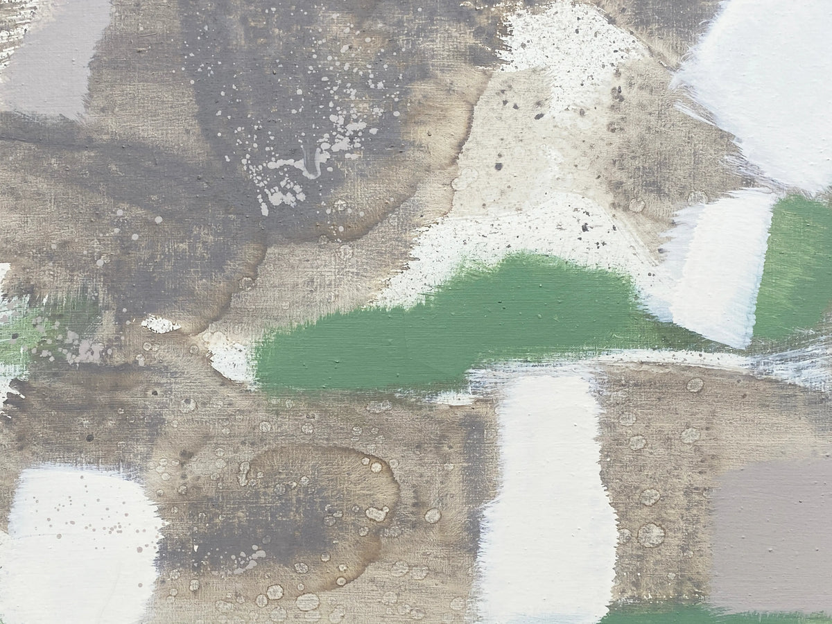 15422, Carl Holty, Tan, Green, White, 1972