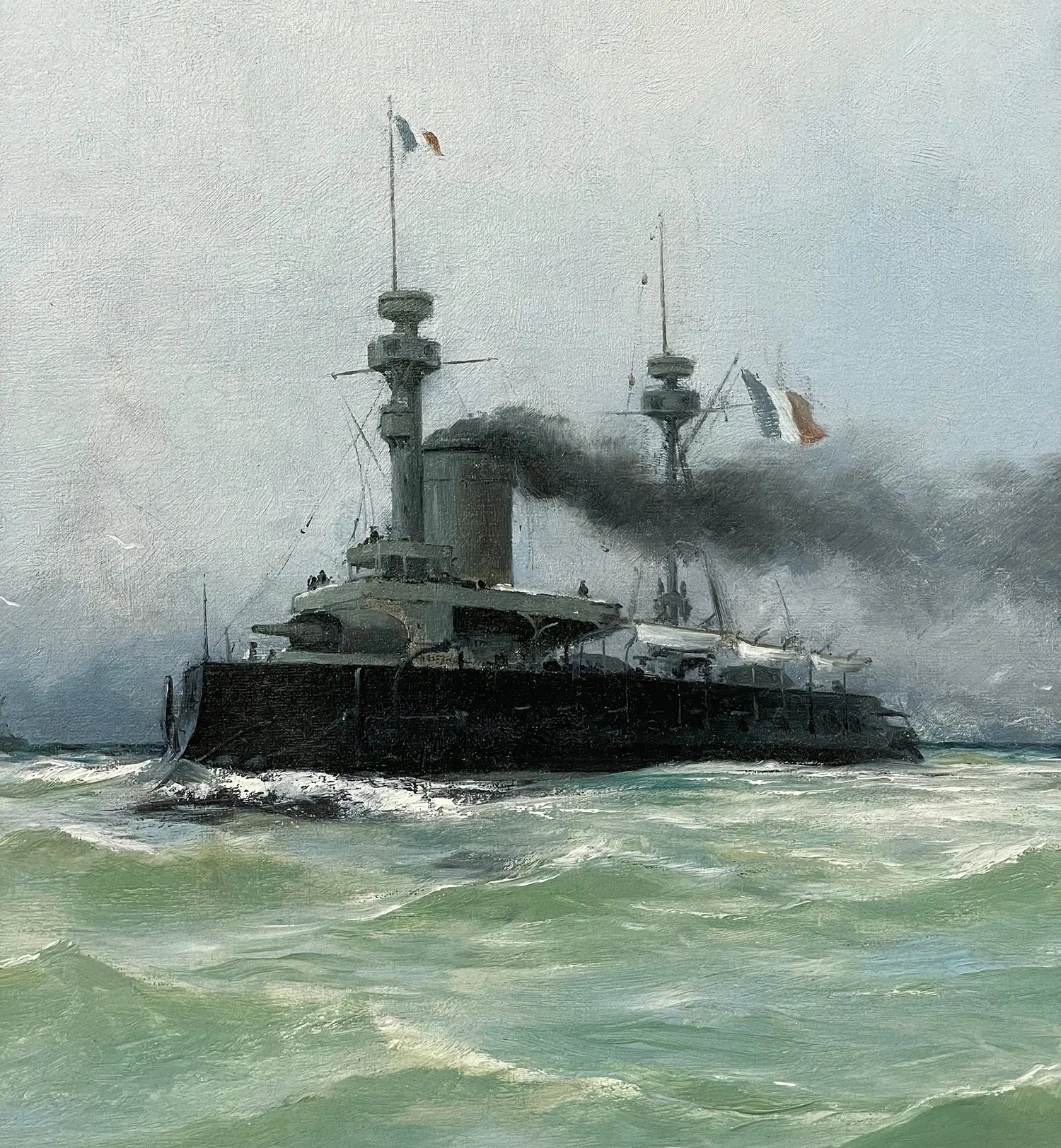 14926, Henri Edmond Rudaux, French Battleships at Sea, 1891