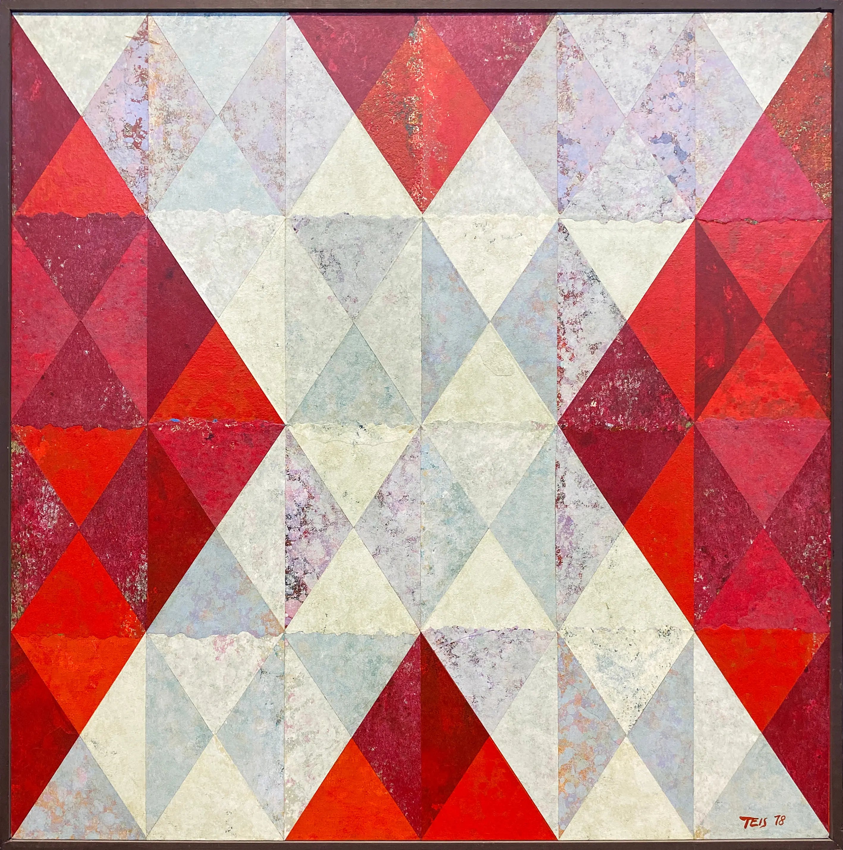 18655, White X on Red, 1978