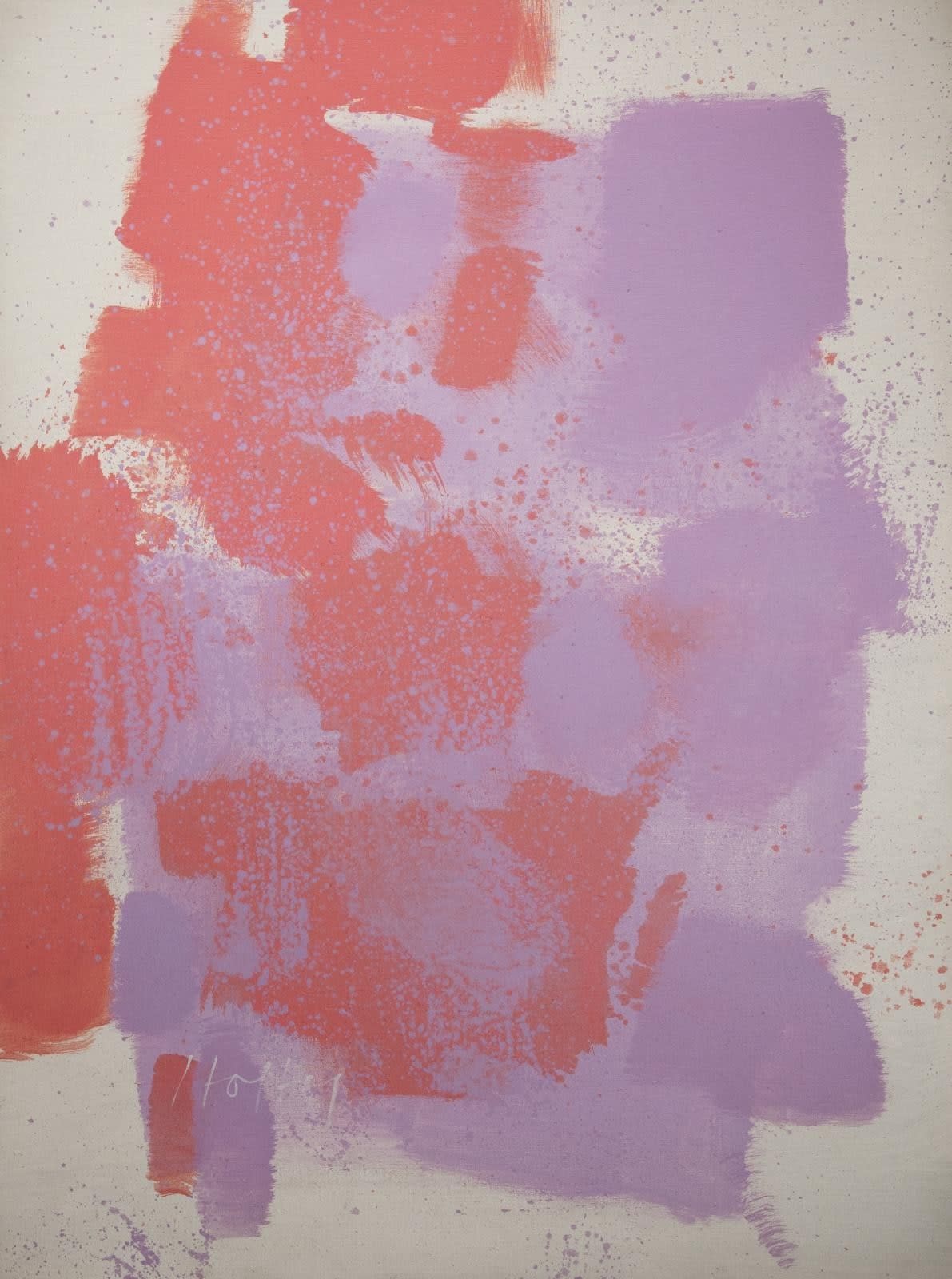 15892, Carl Holty, Red, Purple, White #8, 1970