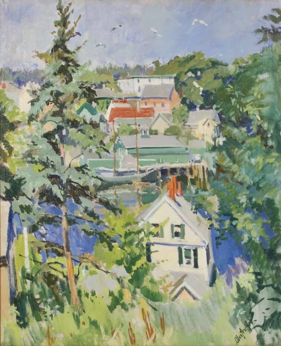 14390, George Oberteuffer, Boothbay Harbor from the Hill, c. 1930