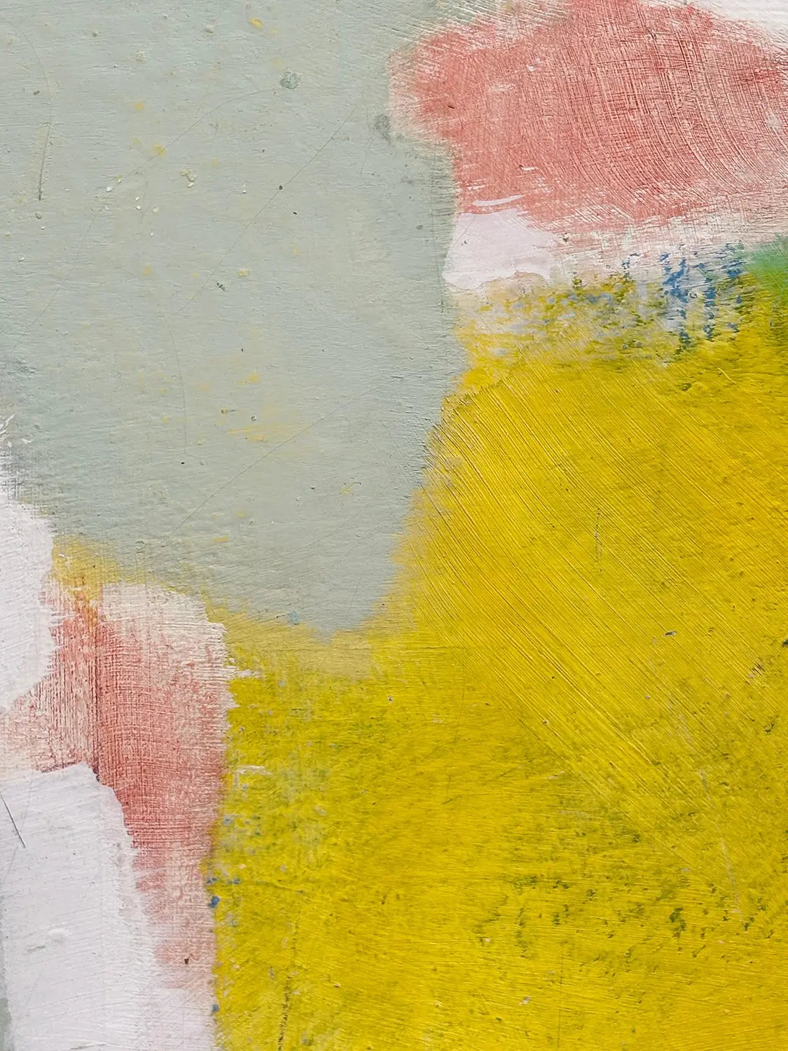 16841, Carl Holty, Color Theory #592 White, Green, Yellow, Orange, 1957