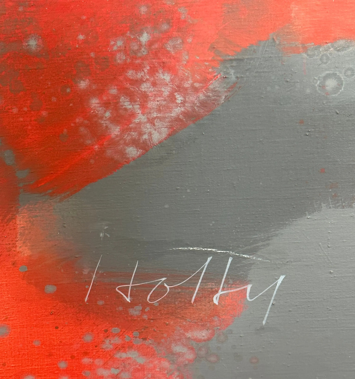 17121, Carl Holty, Red, Gray, 1966