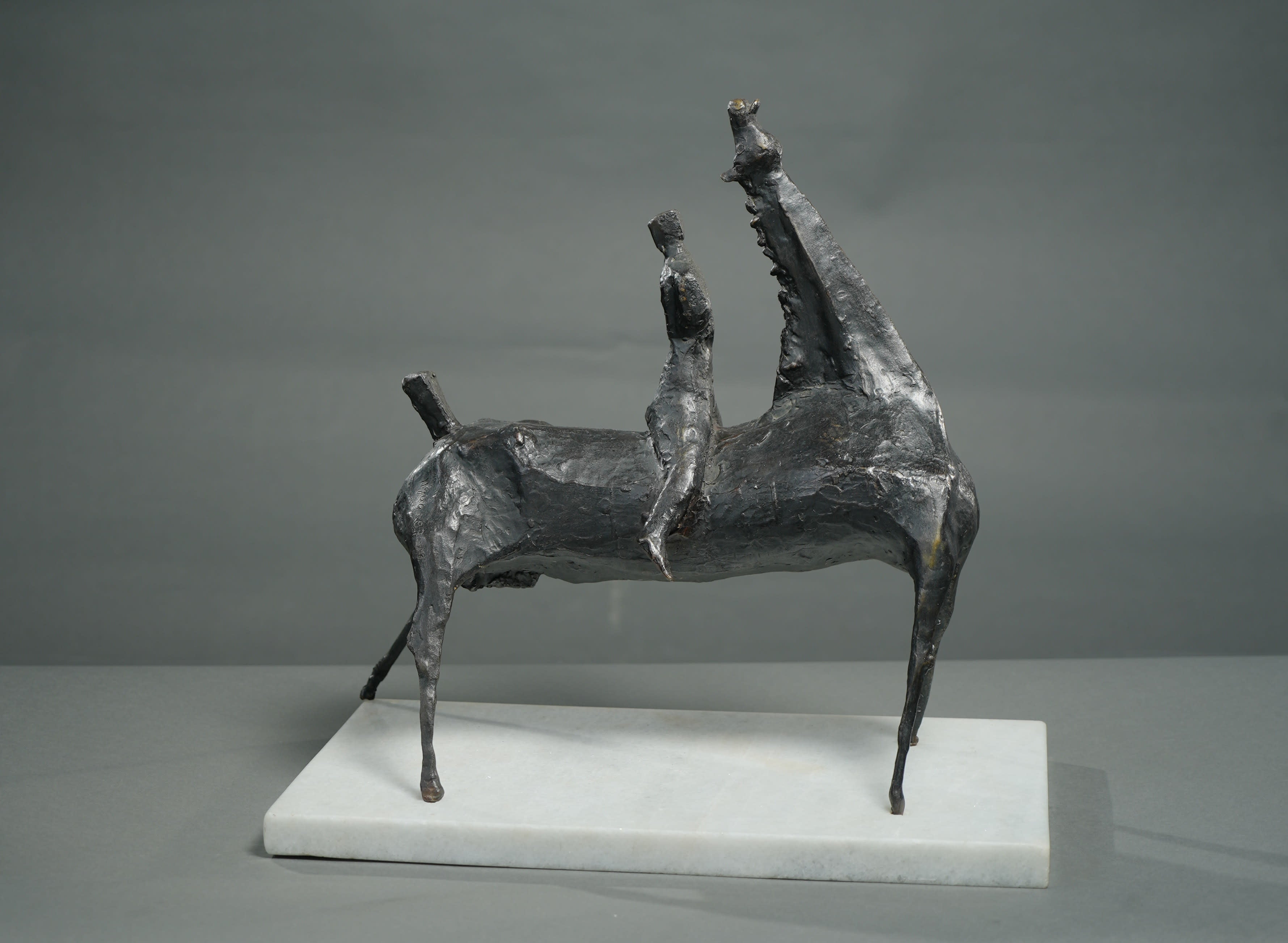 18598, Heriberto Juárez, Caballo con Jinete Viendo las Estrellas, 1973