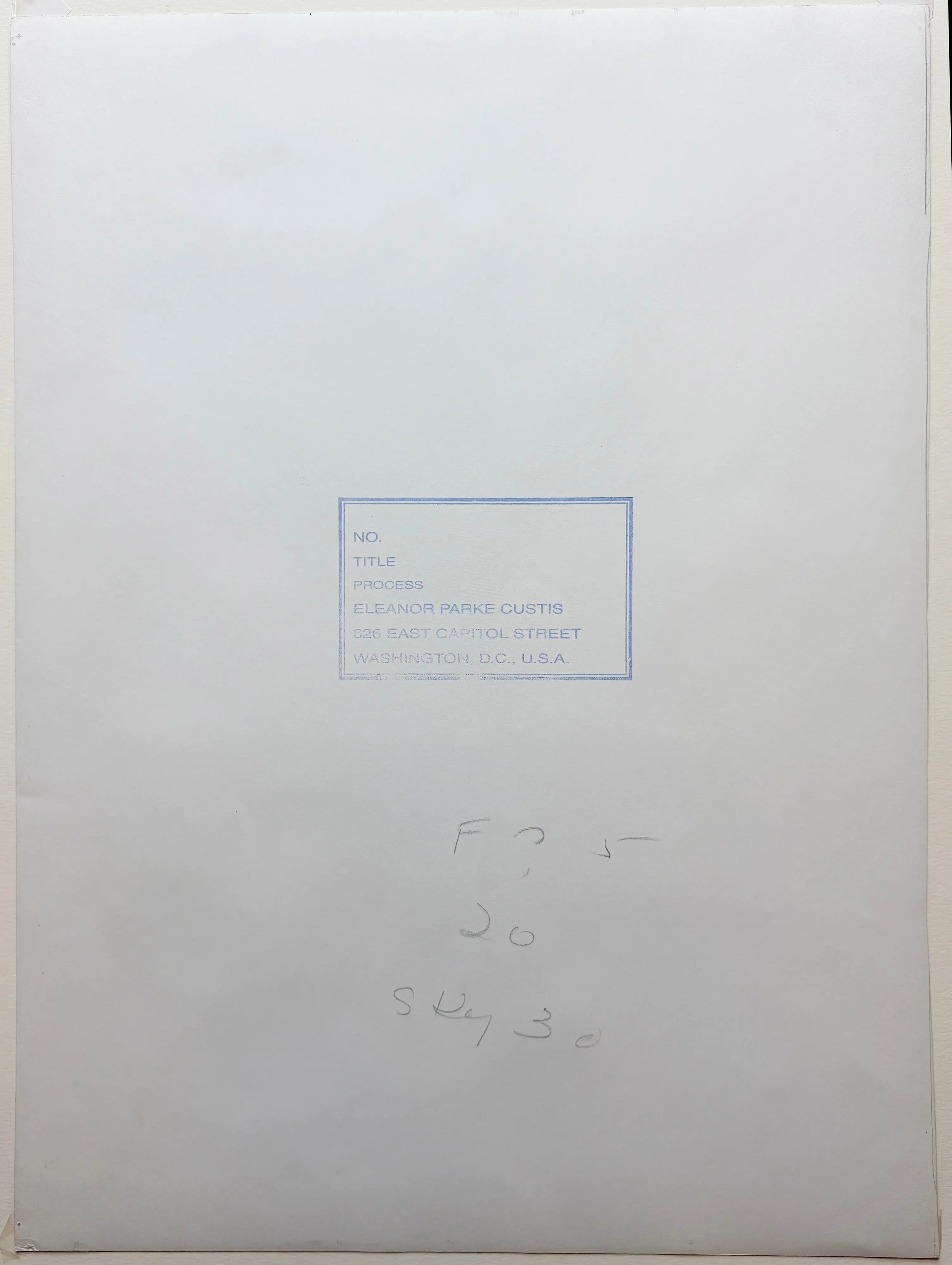 17046, Eleanor Parke Custis, The Calm, circa 1930s