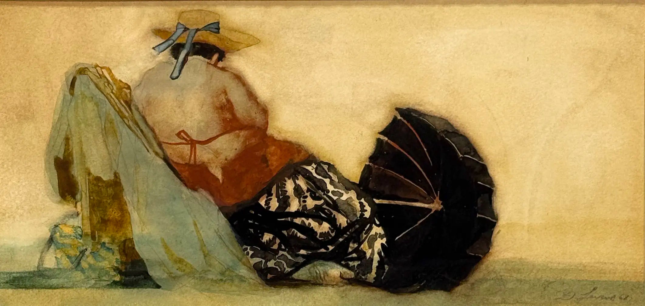 18885, David Levine, Yellow Hat, 1968